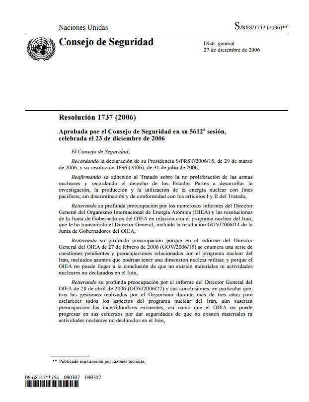 UN Sec Res 1737 2006 es